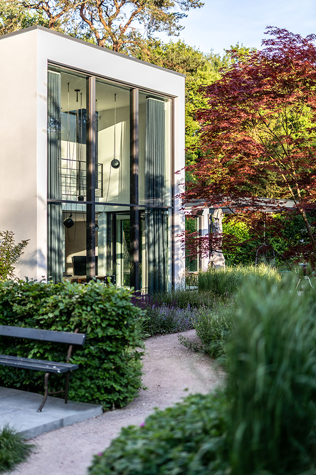 Woonvilla Huizen: Totaalbeeld van het gerealiseerde nieuwbouwproject.